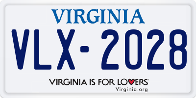 VA license plate VLX2028