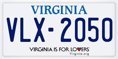 VA license plate VLX2050