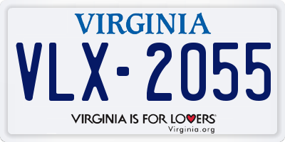 VA license plate VLX2055