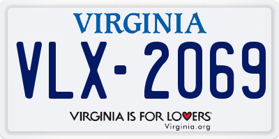 VA license plate VLX2069