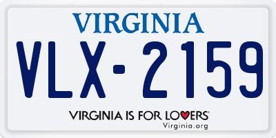 VA license plate VLX2159