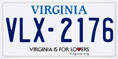 VA license plate VLX2176