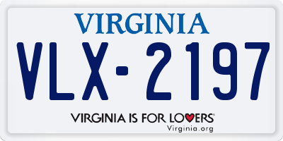 VA license plate VLX2197