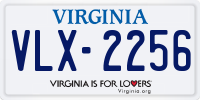 VA license plate VLX2256