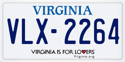 VA license plate VLX2264