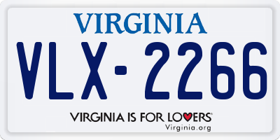 VA license plate VLX2266