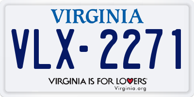 VA license plate VLX2271