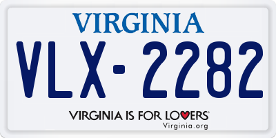 VA license plate VLX2282