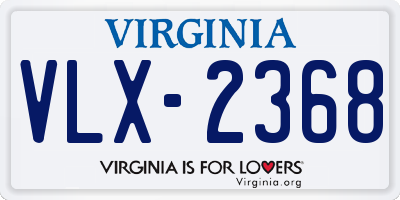 VA license plate VLX2368