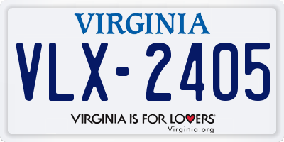 VA license plate VLX2405