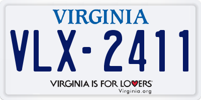 VA license plate VLX2411