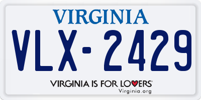 VA license plate VLX2429