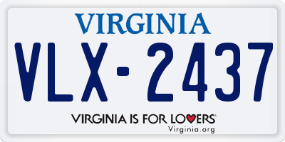 VA license plate VLX2437