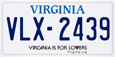 VA license plate VLX2439