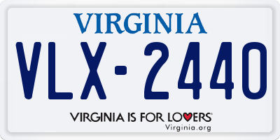 VA license plate VLX2440