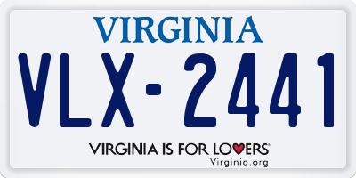 VA license plate VLX2441