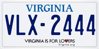 VA license plate VLX2444