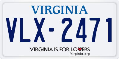 VA license plate VLX2471