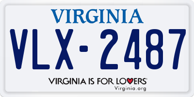 VA license plate VLX2487