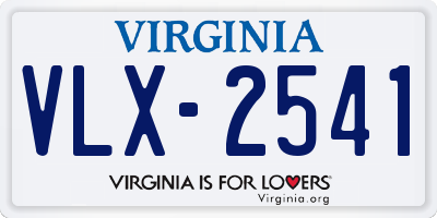 VA license plate VLX2541