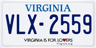VA license plate VLX2559