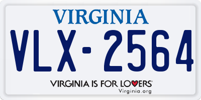 VA license plate VLX2564