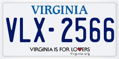 VA license plate VLX2566