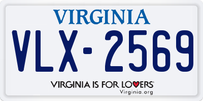 VA license plate VLX2569