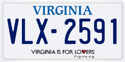 VA license plate VLX2591