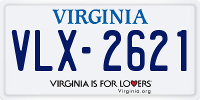 VA license plate VLX2621