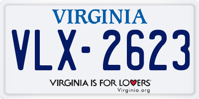 VA license plate VLX2623