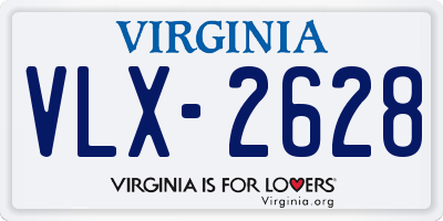 VA license plate VLX2628