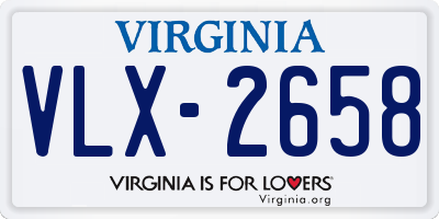 VA license plate VLX2658