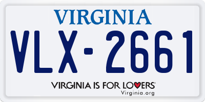 VA license plate VLX2661