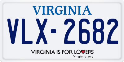 VA license plate VLX2682