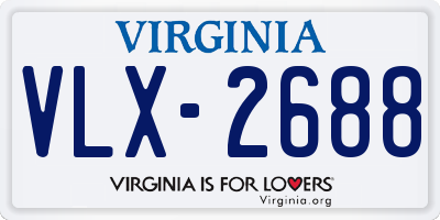 VA license plate VLX2688