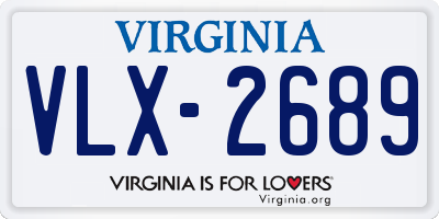 VA license plate VLX2689