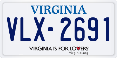 VA license plate VLX2691