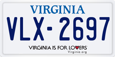 VA license plate VLX2697