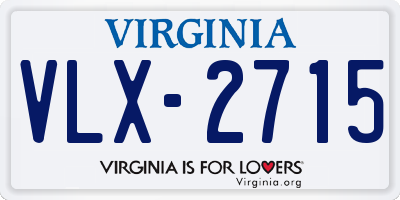 VA license plate VLX2715