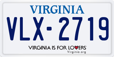 VA license plate VLX2719