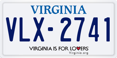 VA license plate VLX2741