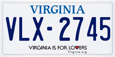 VA license plate VLX2745