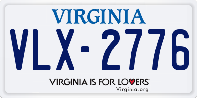 VA license plate VLX2776