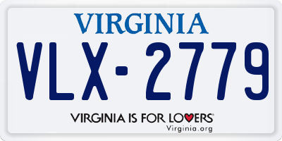 VA license plate VLX2779