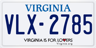 VA license plate VLX2785