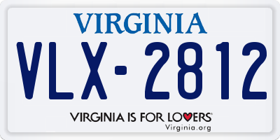 VA license plate VLX2812