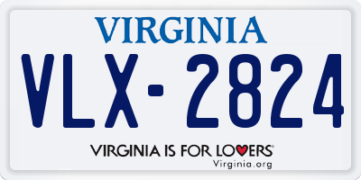 VA license plate VLX2824