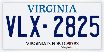 VA license plate VLX2825