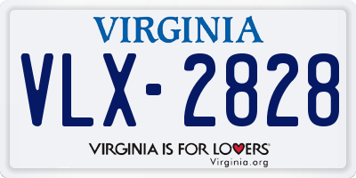 VA license plate VLX2828